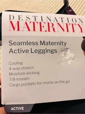 Destination Maternity Black Seamless Maternity Active Leggings